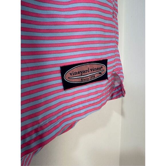 Vineyard Vines men’s pink & gray striped swim trunks w/pockets size XL. #14-1136 - Picture 3 of 8